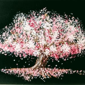 The painting "Blooming Tree" painted by me